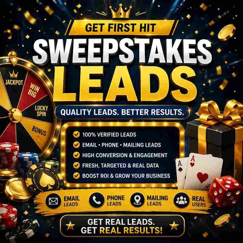 Sweepstakes Leads — Get First Hit Sweepstakes Leads
