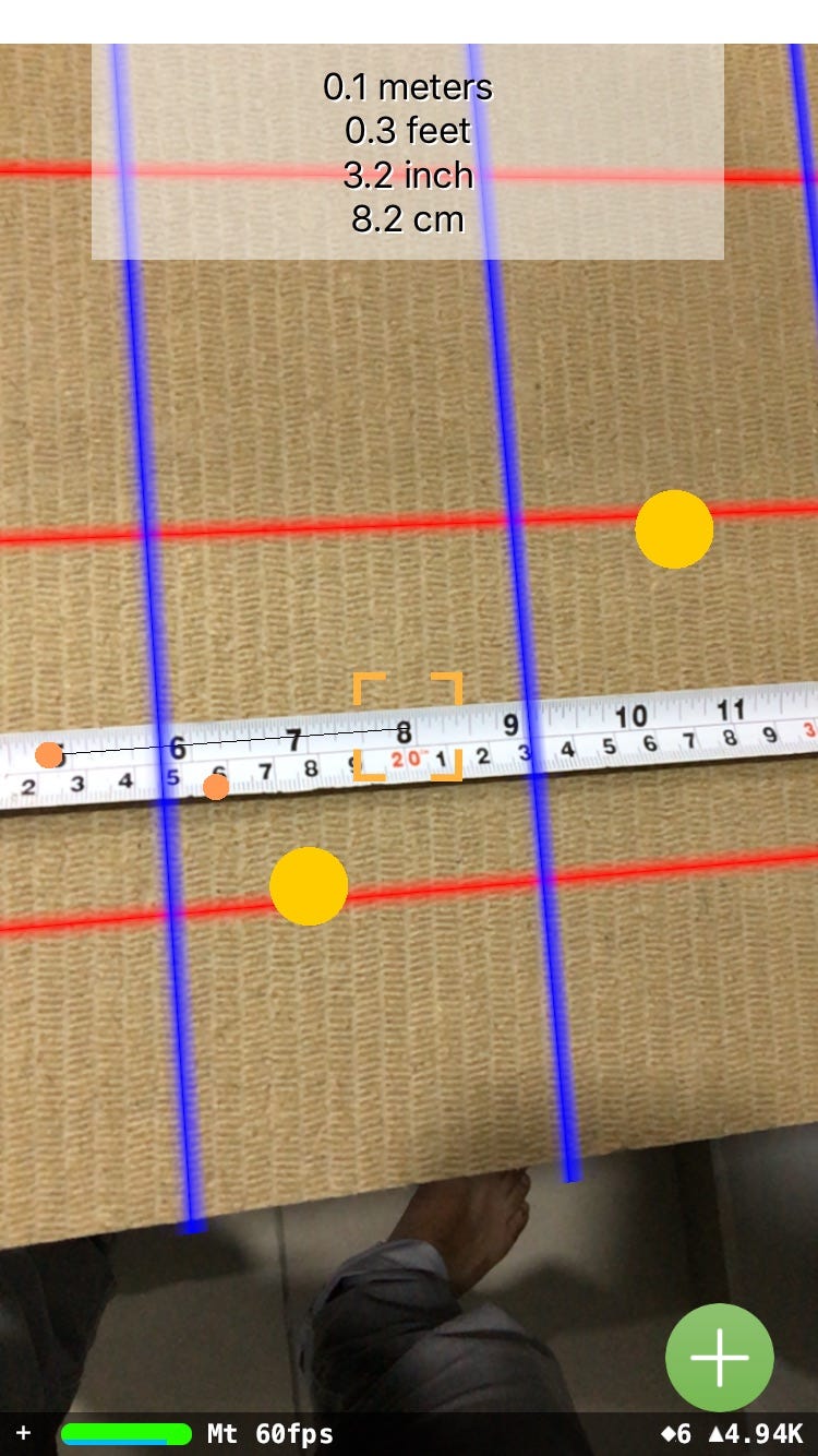 Measurements on screen – pic 1