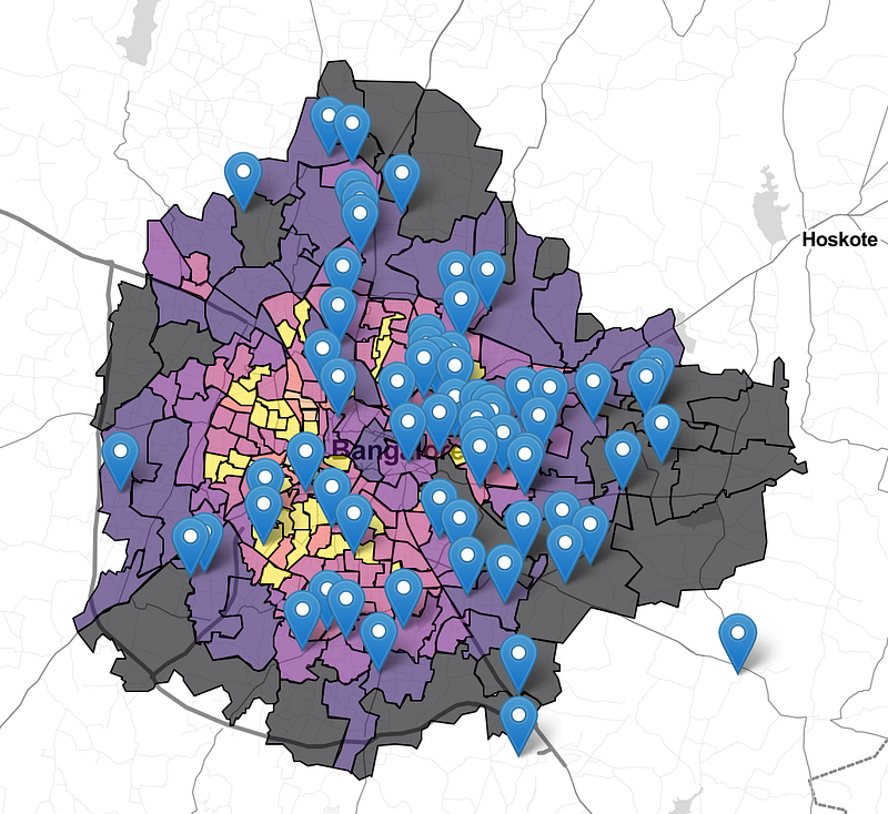 Relief Riders map