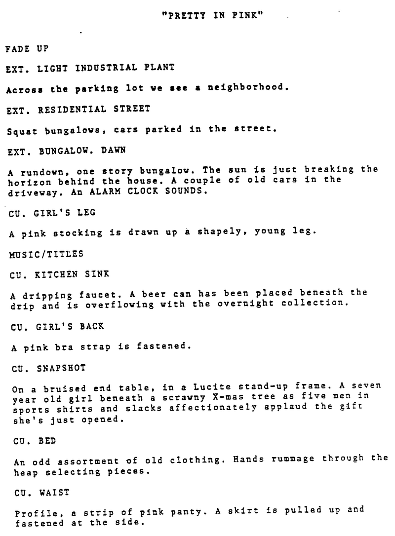 Page One: “Pretty in Pink” (1986)