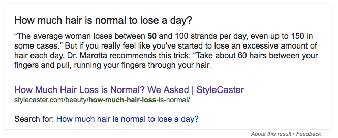 How many hairs do you lose in a day?