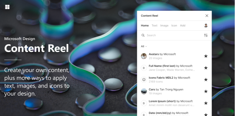 Populates designs with realistic names, addresses, avatars, dates, and custom text strings.