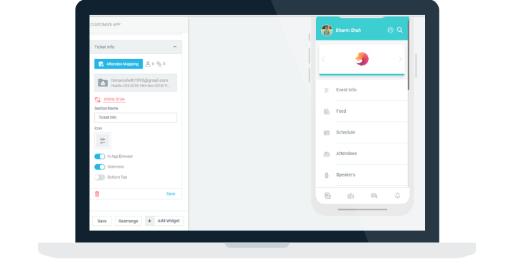 user document event app feature