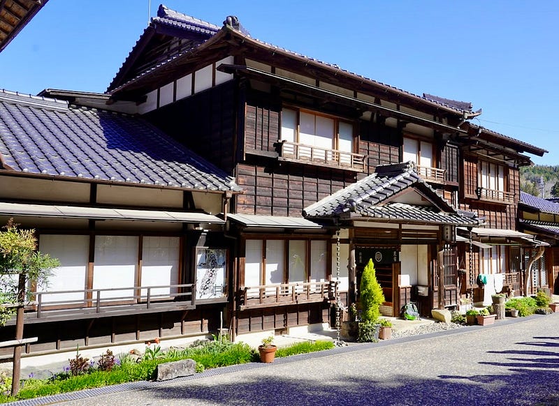 Old wooden Japanese inn.