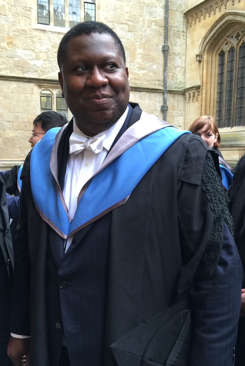 Edson Aiworo in his Oxford gown