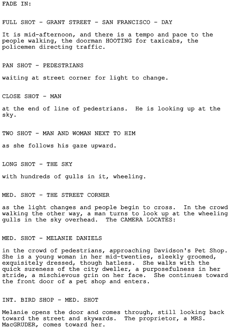 Page One: “The Birds” (1963)