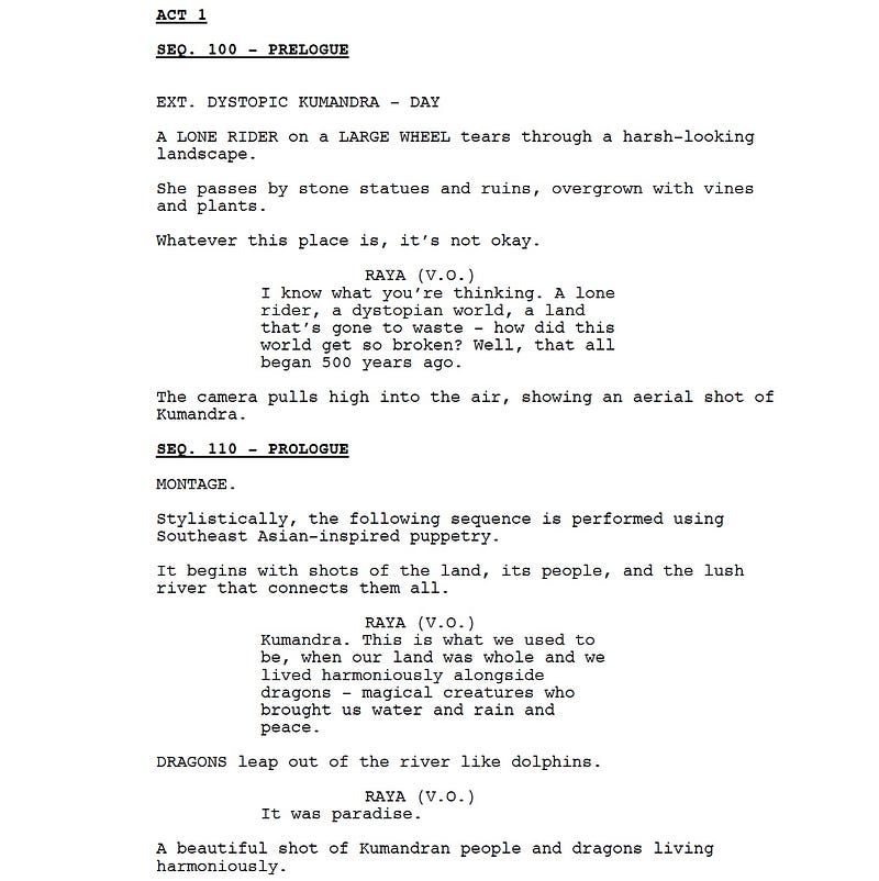 Page One: “Raya and the Last Dragon” (2021)