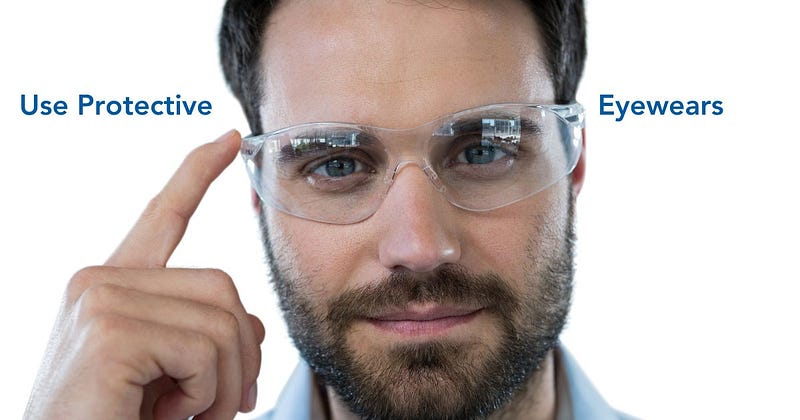 Use protective eyewears in severe pollution