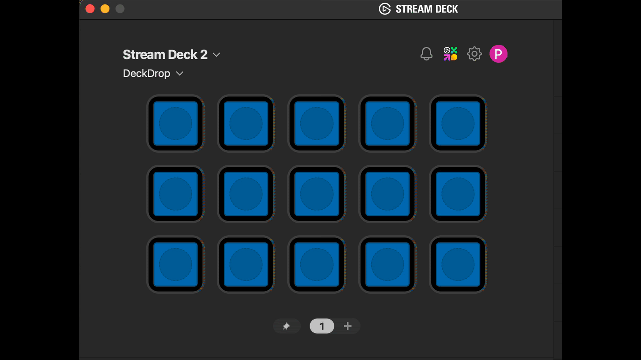 Animated GIF showing gameplay of DeckDrop’s Connect Three on an Elgato Stream Deck, featuring the LLM AI. Tokens drop onto a 3-by-5 grid with moves demonstrating the AI’s playful inconsistency — occasionally strategic, yet humorously prone to mistakes, highlighting its learning process.