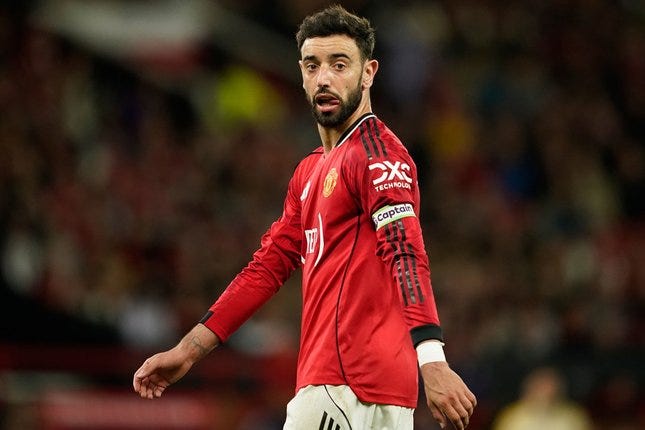 Kapten Manchester United, Bruno Fernandes © AP Photo/Dave Thompson
