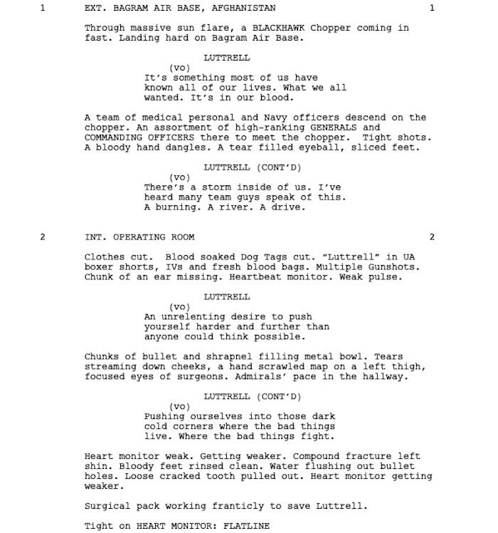 Page One: “Lone Survivor” (2013)