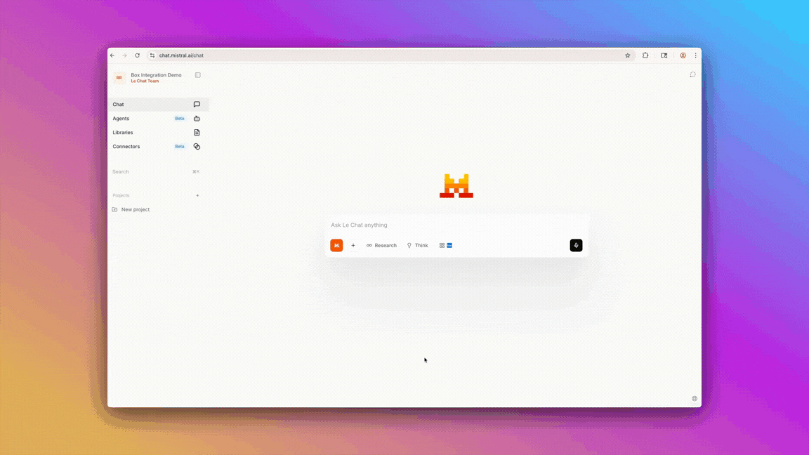 Box MCP demo within Le Chat