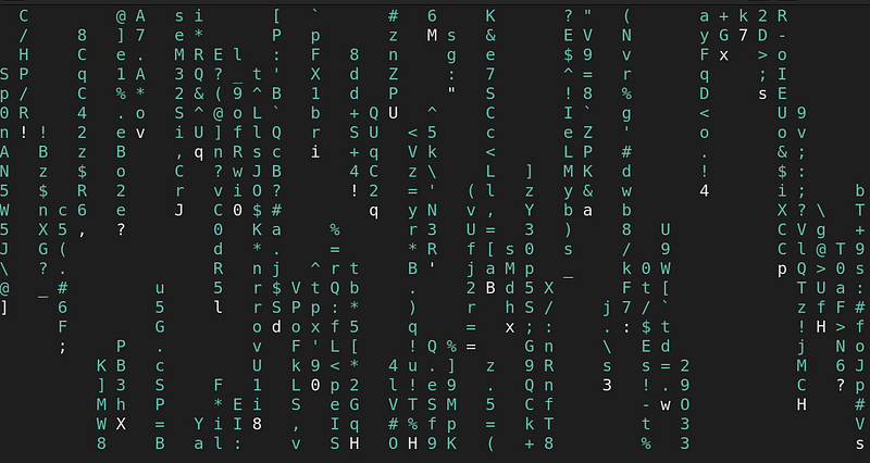 Output of cmatrix