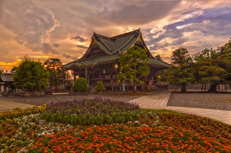 One of the buildings at the sprawling Narita-san temple complex near Japan’s Narita International Airport in Chiba Prefecture