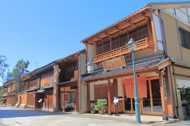 The Western Chaya District of Kanazwa near where Myoryu-ji (A.K.A. Ninja-dera) is