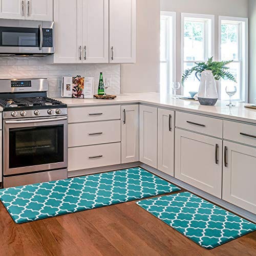 WISELIFE Kitchen Mat Cushioned Anti-Fatigue Kitchen Rug, 17.3x 59  Waterproof Non-Slip Kitchen Mats and Rugs Heavy Duty PVC Ergonomic Comfort  Mat for