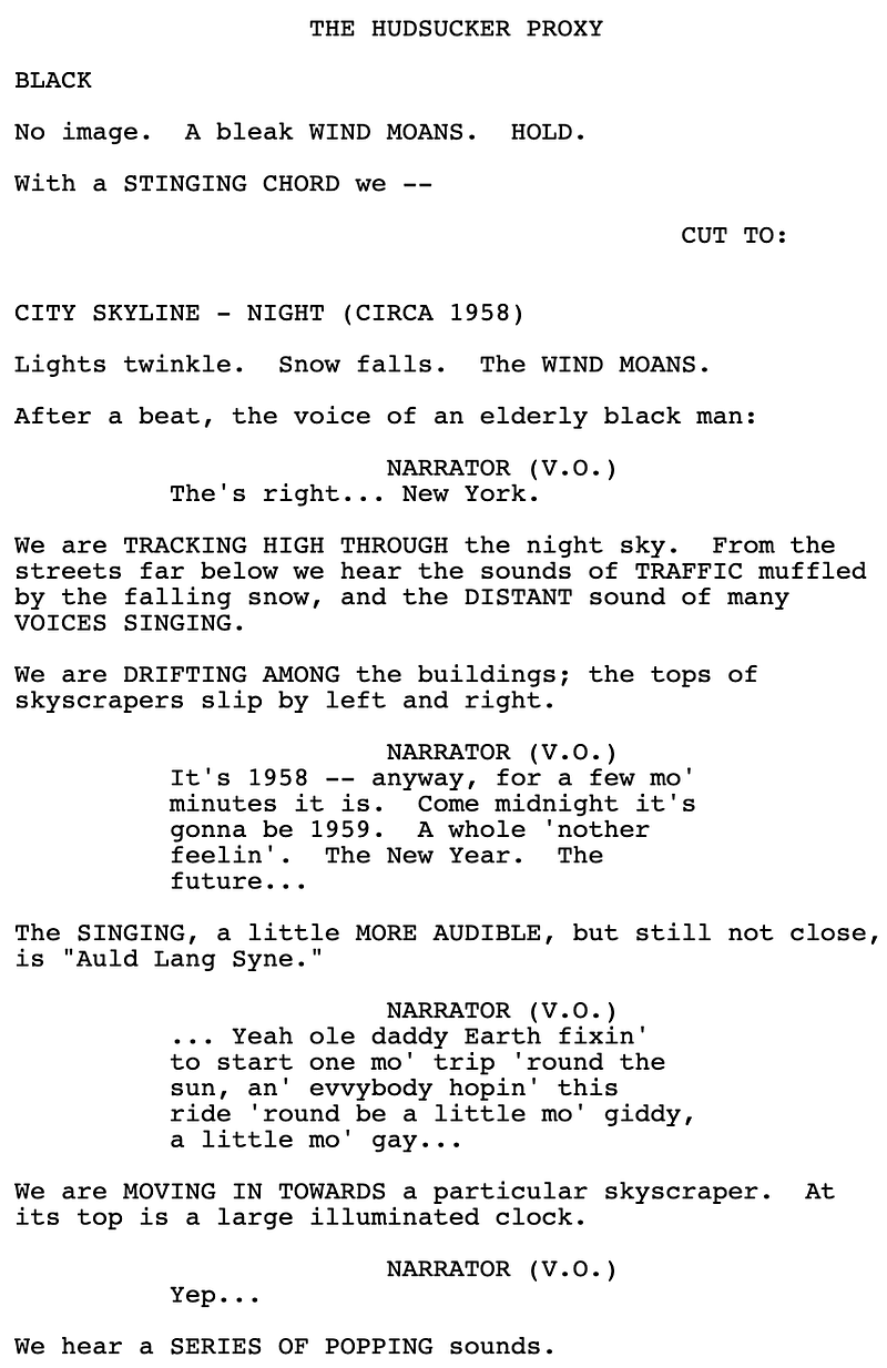 Page One: “The Hudsucker Proxy” (1994)