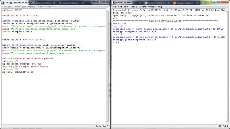 Belajar Sedulur: Cara Mengerjakan Rumus Fisika di Python. MUDAH!!!!