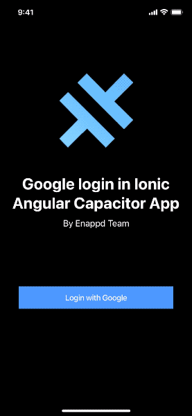 Google login in Ionic React Capacitor App — iOS