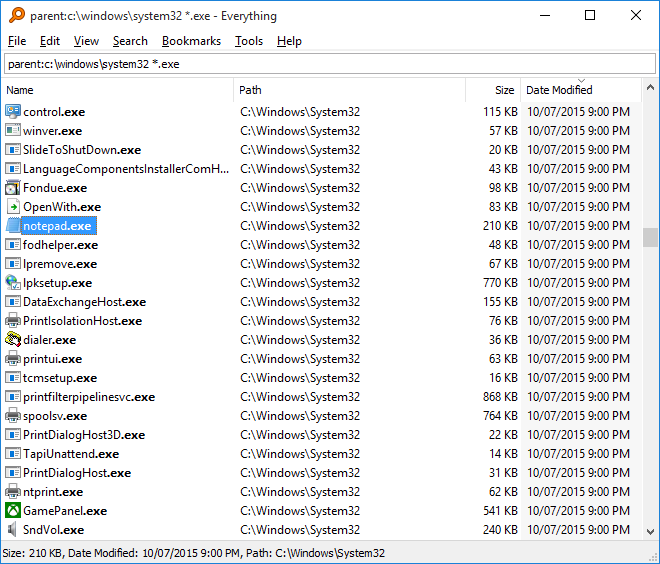 “Everything” is a filename search engine for Windows.