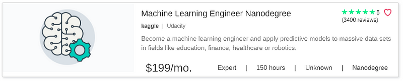 Machine Learning Engineer Nanodegree by Udacity