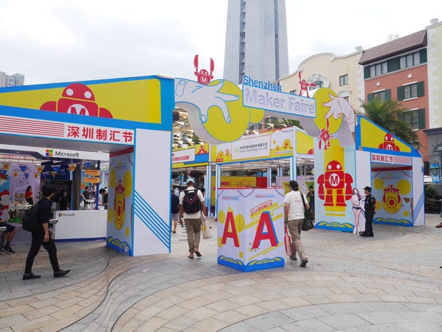 再設営した23日、Maker Faire Shenzhen
2016初日の様子。