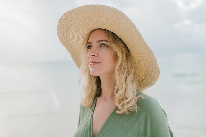A woman gazing into the horizon.
