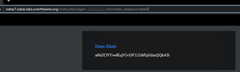 Natas 8 password via LFI