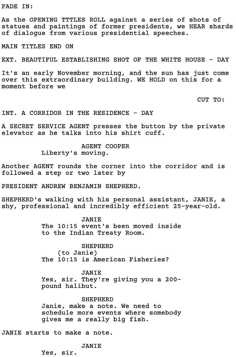 Page One: “The American President” (1995)