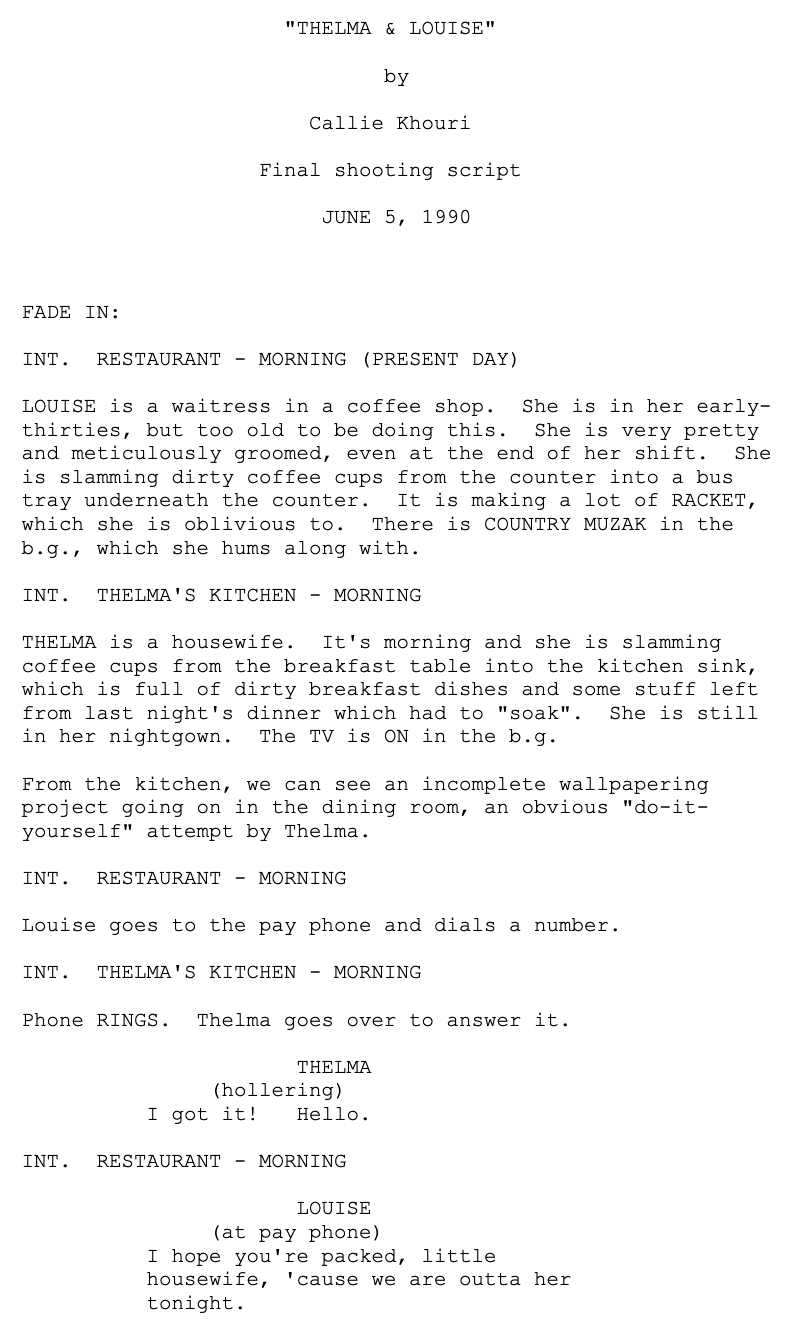 Page One: “Thelma & Louise” (1991)