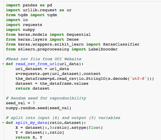 Python deep learning example clearance code