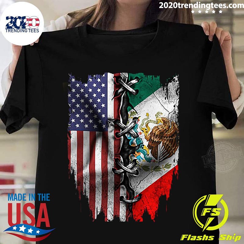 mexican american flag shirt