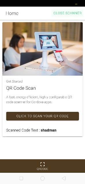 Ionic QR Code, Barcode Scanning