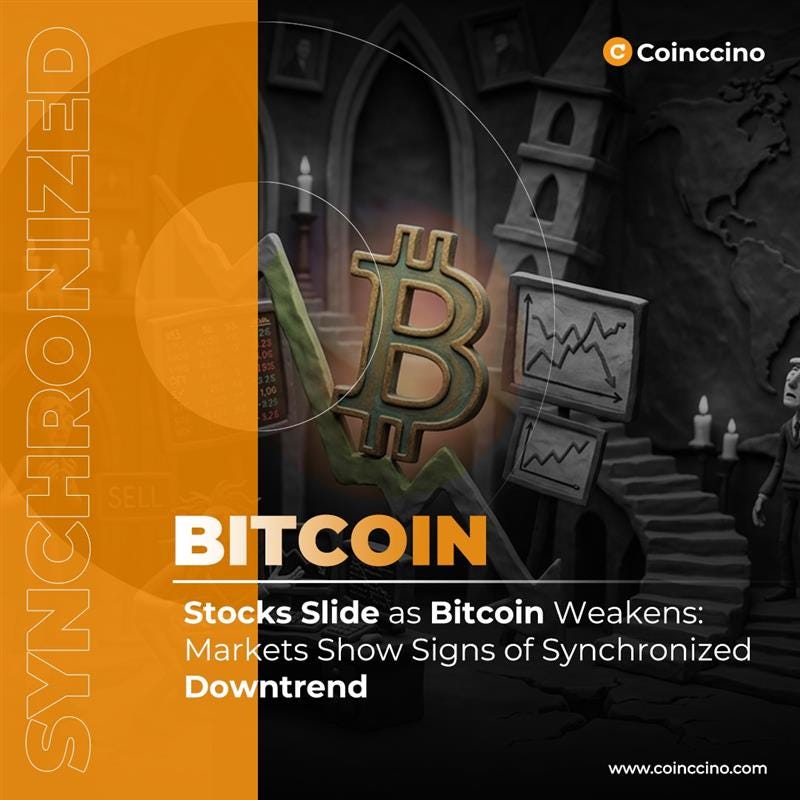  Bitcoin Slump Triggers Stock Market Decline, Raising Downtrend Concerns