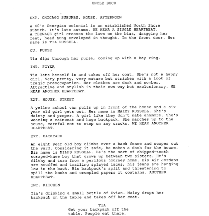 Page One: “Uncle Buck” (1989)