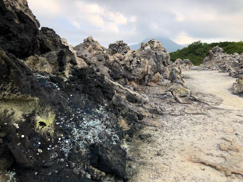 Sulfuric vents at Mt. Osore (Osorezan)’s Sai-no-Kawara in Aomori Prefecture