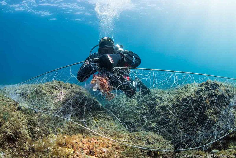 Deep Water Cleaning Net with Handle Fishing Net Eco-friendly
