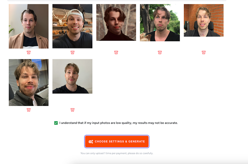 my real images that I used to train the ai headshot generator