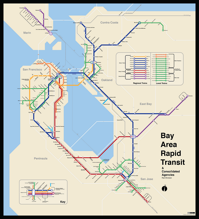 Bay Area 2050: The Bart Metro Map – Future Travel