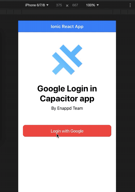 Google Auth implementation in Web-app using Capacitor
