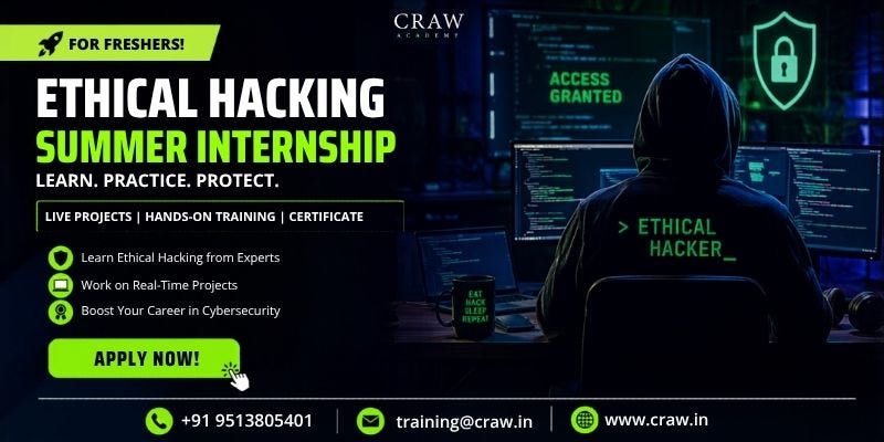 Ethical Hacking Summer Internship for Freshers with Live Projects