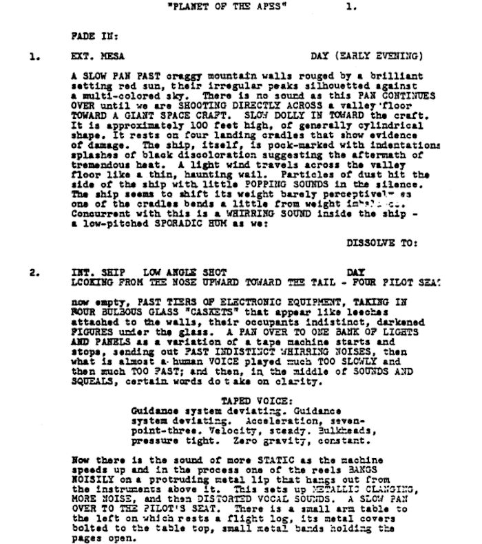 Page One: “Planet of the Apes” (1968)