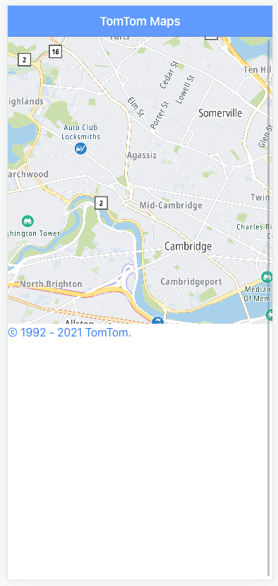 TomTom Maps in Ionic App