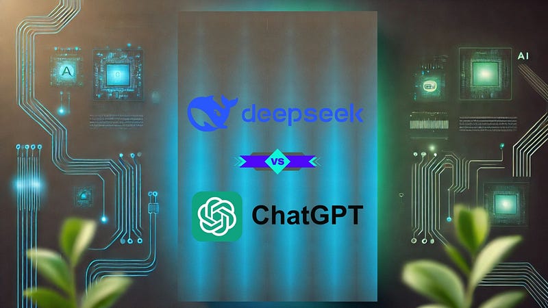 DeepSeek vs ChatGPT: TwoTitans of AI 1 An image that depicts the DeepSeek vs ChatGPT: The War of the Artificial Intelligence Titans