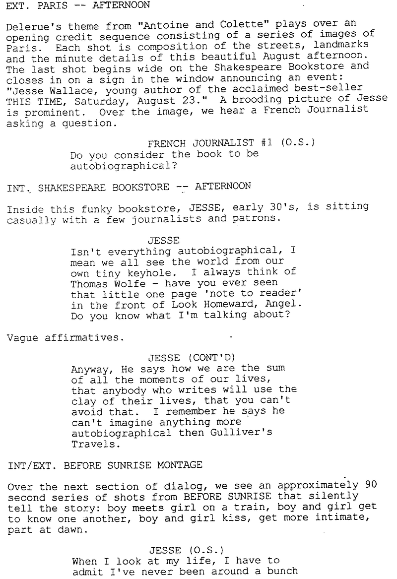 Page One: “Before Sunset” (2004)