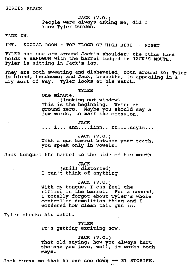 Page One: ‘Fight Club’ (1999)