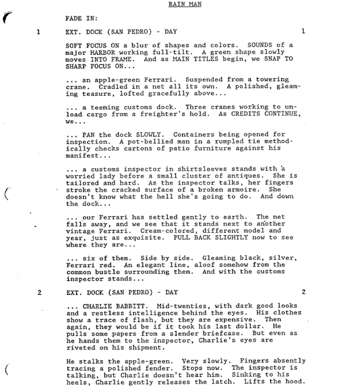 Page One: “Rain Man” (1988)
