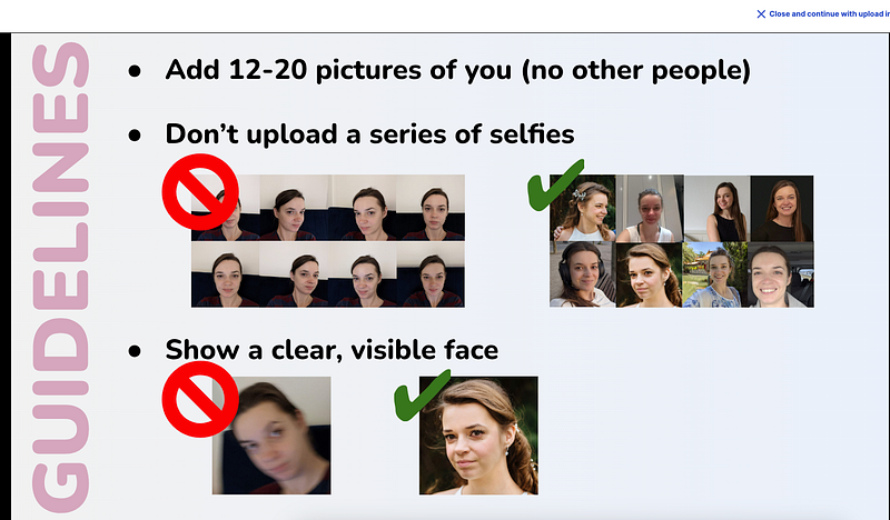 ai headshot instructions for selfies