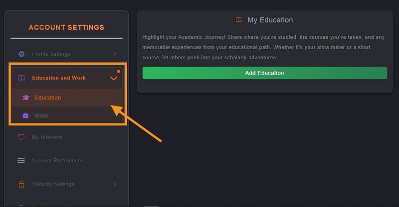 Showcase Your Education & Work Experience&nbsp;