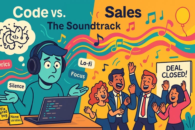 The Sales Floor Soundtrack That Trained My Focus (A Developer’s Field Notes)